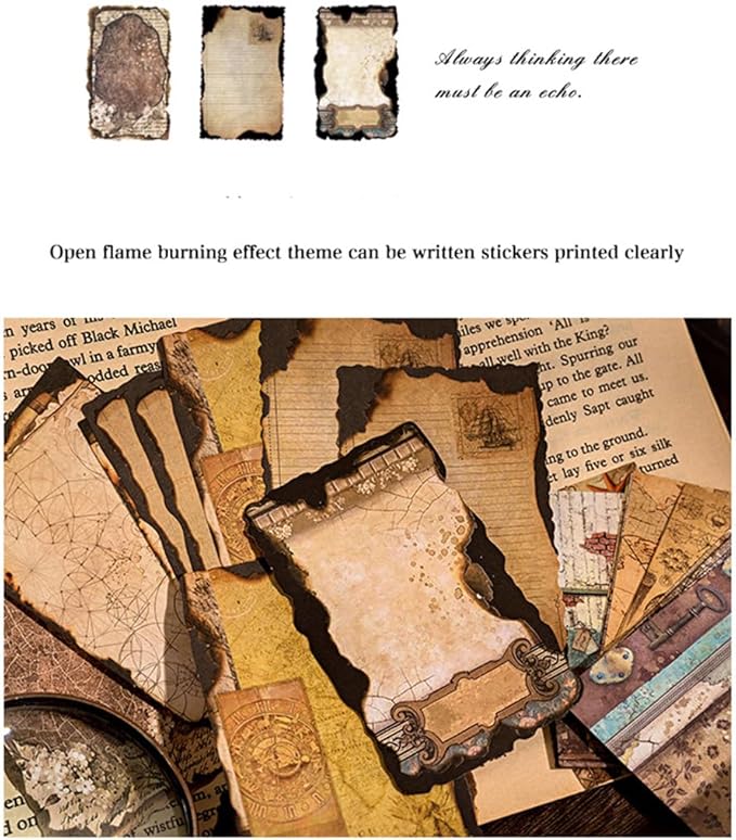 Alideco 100pcs Vintage Scrapbook Supplies Pack for Art Journaling Bullet Junk Journal Planners DIY Paper Stickers Craft Kits Notebook Collage Album Aesthetic Cottagecore Picture Frames (tianwenqiguan)