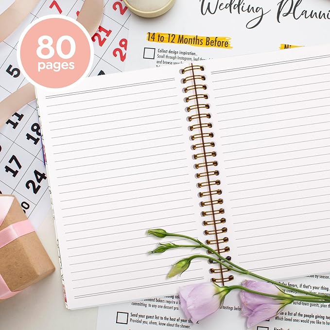 Floral Journal Notebooks, Girly Aesthetic College Ruled Notebooks for Note Taking, Cottagecore Botanical Floral Journal Journaling, Spiral Notebook 5.5x8.3