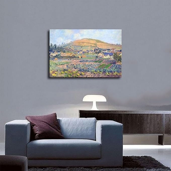 40+ Monet Famous Print Posters The Mount Riboudet in Rouen at Spring by Claude Monet Impressionism Canvas Poster Bedroom Decor Print Sports Landscape Office Room Decor Gift Unframe 24×36inch(60×90cm)