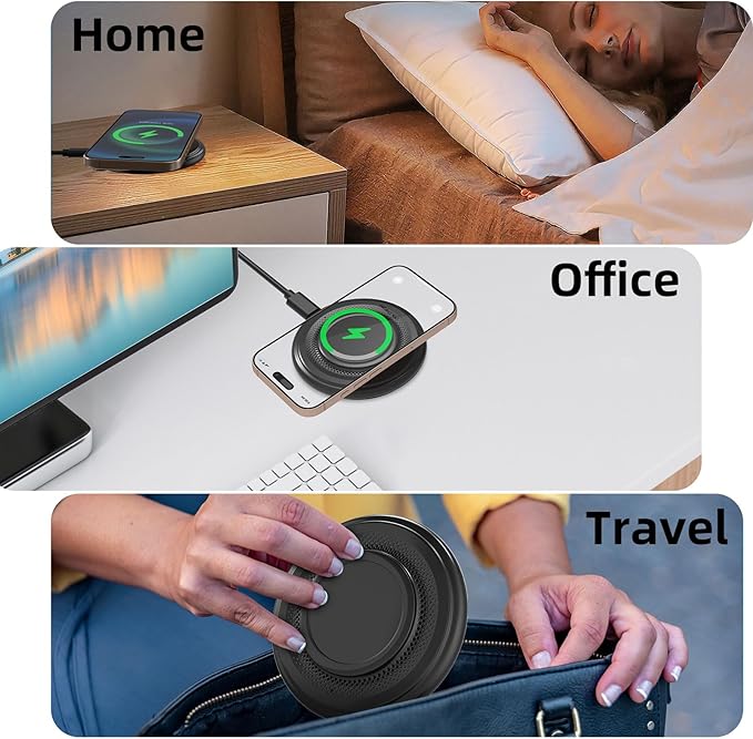 Wireless Charger with 20W USB C Wall Charger Block, for iPhone 17 16 15 14 13 12 Air Pro Plus Max/11/X/8, 15W Max Fast Charging Pad for Samsung Galaxy S24/S23/S22/S21/S20/Note 10/Google Pixel(Black)