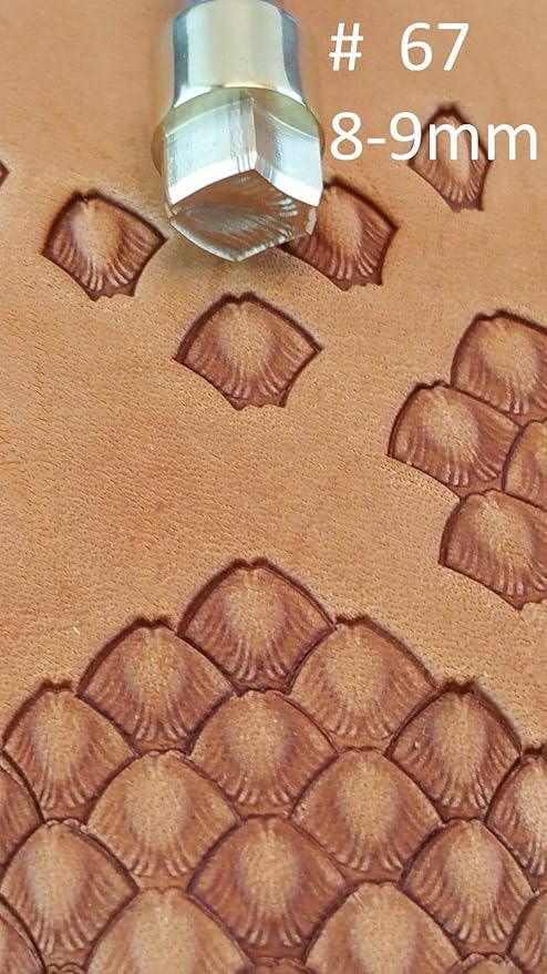 DandS ltd Leather Stamp Tool, Serpent Skin, Professional Steel Craft Tool for Leatherworking, Embossing, Carving & Stamping Leather Projects, Belts Wallets & DIY Projects Compatible with Mallet #67