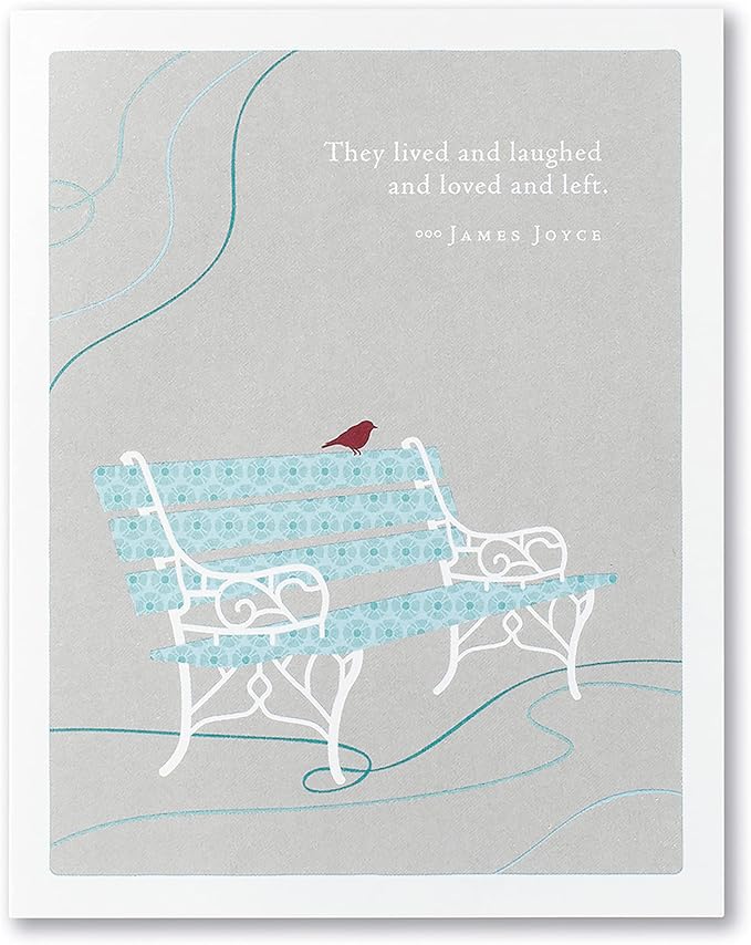 Compendium Positively Green 4-Pack of Sympathy Cards – They lived and laughed and loved… (Four Cards Total, One Design, with Envelopes)