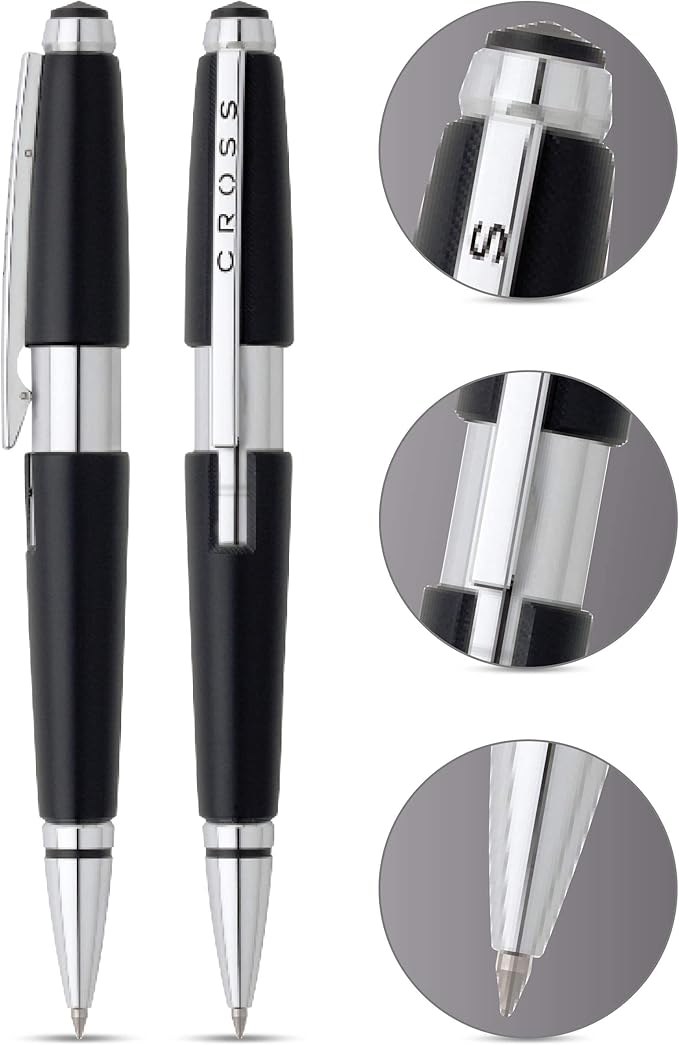 Cross Edge Gel Pen, Retractable, Medium 0.7 Mm, Black Ink, Black Barrel