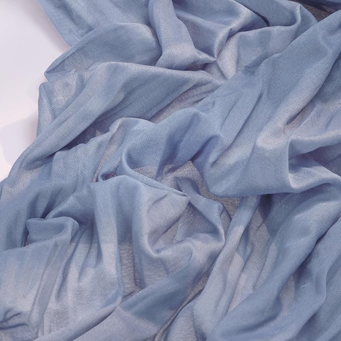 Socomi Dusty Blue Fall Thanksgiving Cheesecloth Table Runner Boho Rustic Gauze 120 inch 10FT Cheese Cloth Runner for Wedding Party Baby Shower Birthday Home Decor Holiday Decorations