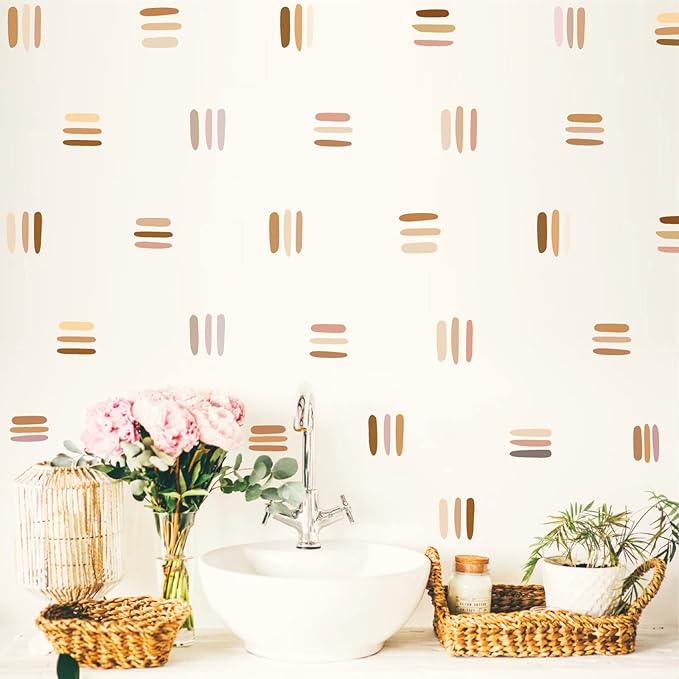 Line Wall Decals Peel and Stick Wall Decals Stripes Wall Decal Modern Wall Stickers Abstract Wall Decals Vinyl Wall Decals Removable Geometric Wall Decal for Nursery Baby Girl Room Living Room Decor