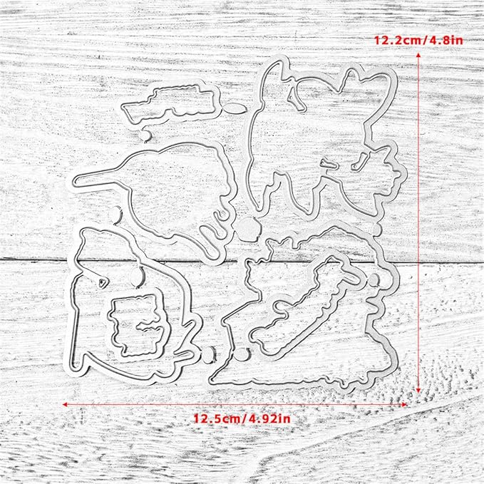 Honey Wooden House Stamps and Cutting Dies for Card Making DIY Transparent Silicone Clear Stamp and Metal Die Cuts Sets for Scrapbooking Paper Greeting Cards Decor Seals Craft Supplies