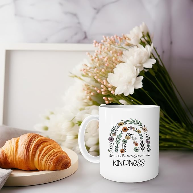 Boho Coffee Mug,Choose Kindness Coffee Mug,Inspirational Coffee Mugs Gifts For Men Women Friends,Coffee Mugs 11oz