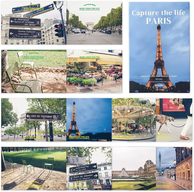 Monolike CAPTURE THE LIFE, PARIS Single card - mix 12 pack