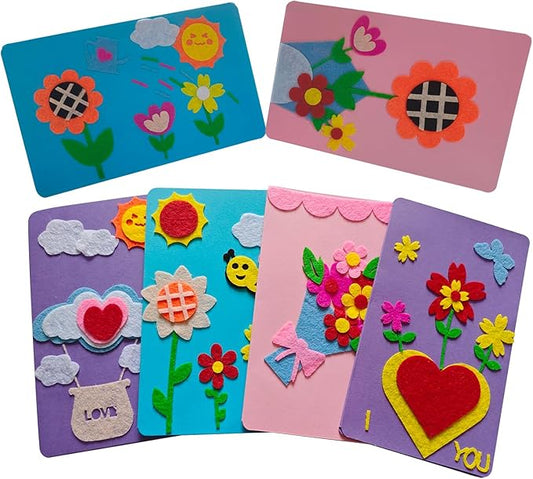 EAJASUCE 6 Set Card Making Kit, Greeting Card Making Kits, Craft DIY Handmade Card Making Supplies Thank You Cards Art Crafts for Kids Christmas Birthday