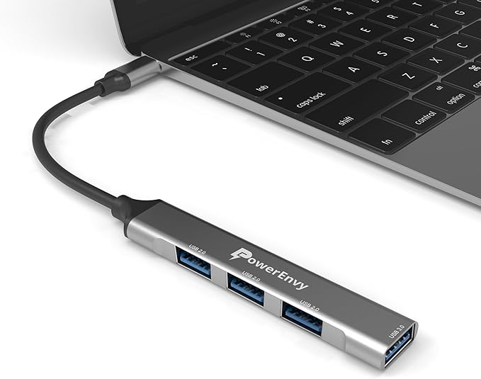 Travel USB HUB, USB C to USB Adapter Multiport Data HUB with 4 USB Ports (3 USB2.0 and 1 USB3.0) 5Gbps USB Data Transfer Port for MacBook,iPad Pro/Air,XPS,MateBook and More Type C Devices