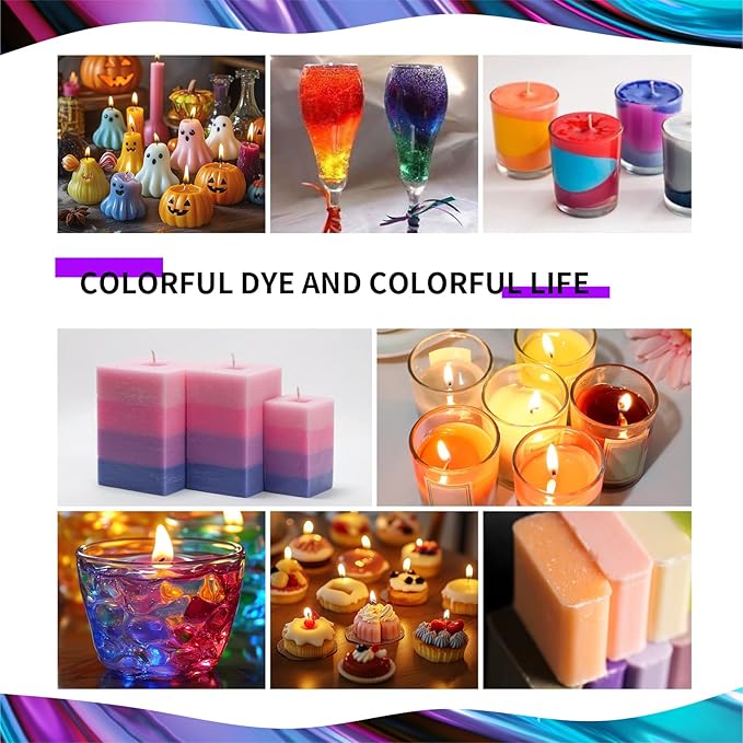 Roizefar Candle Dye - 28 Colors Wax Melt Dye for Candles Making, Oil-Based Dye for Wax, Highly Concentrate Liquid Candle Color Dyes