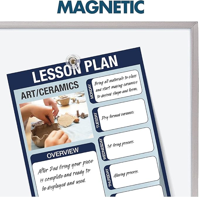 Quartet Magnetic Dry Erase White Board, 8' x 4' Whiteboard, Porcelain Surface Will Not Stain or Ghost, Silver Aluminum Frame (PPA408)
