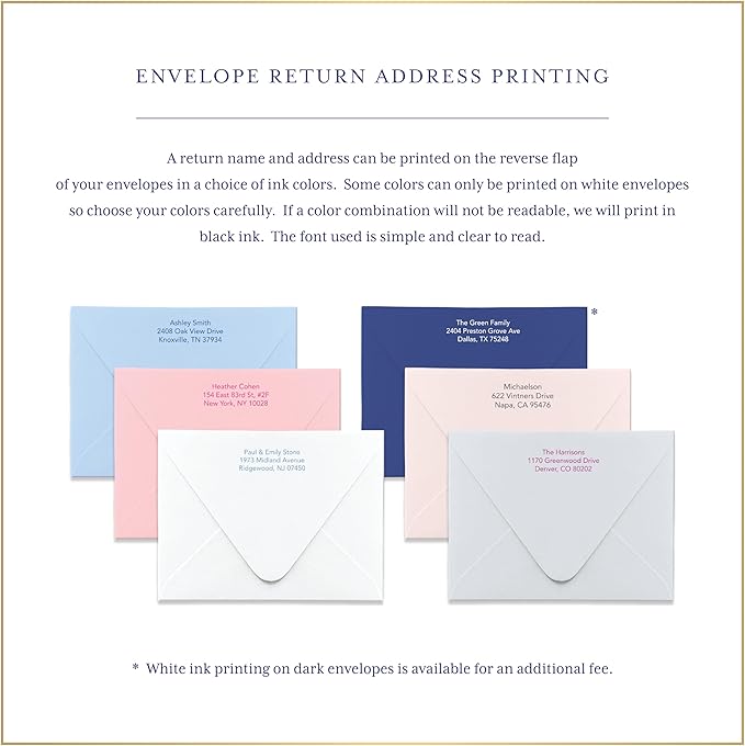 Personalized Note Cards Stationery for Men with Name and Line Border - Custom Stationary Set with Envelopes - Flat A2 Custom Notecards, Choose Your Colors and Set Size (Double Border Classic Font)