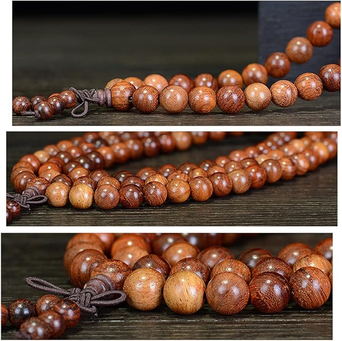 CarpenterC 200pcs 10mm Gorgeous Natural Round Polished Rosewood Loose Beads for Jewelry Making DIY Handmade Crafts