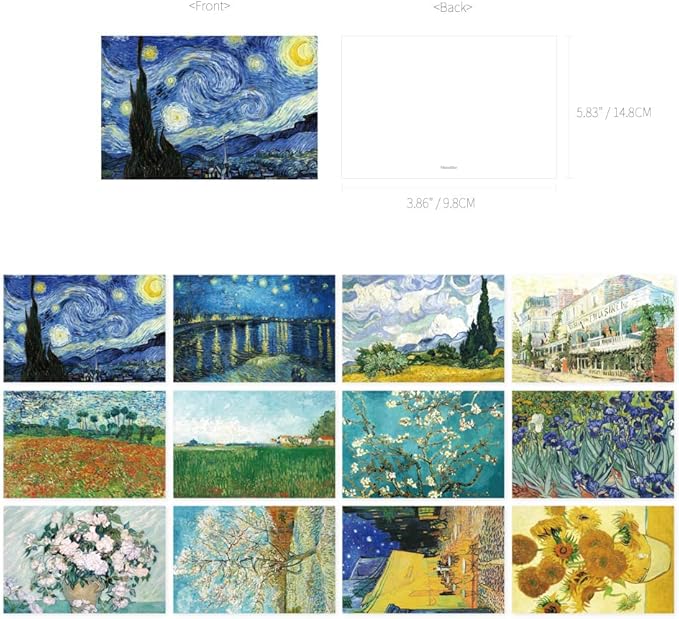 Monolike Vincent van Gogh Single card - mix 12 pack