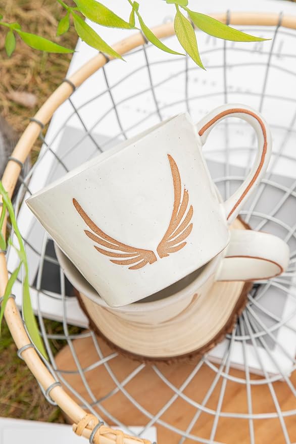 DIHOclub Eagle Coffee Cup Ceramic 3D Wild Animal Inside Mug,Cute Cartoon Handmade Figurine Mugs,Holiday and Birthday Gift for Coffee Milk Tea Lovers,12 OZ(Grey Eagle)