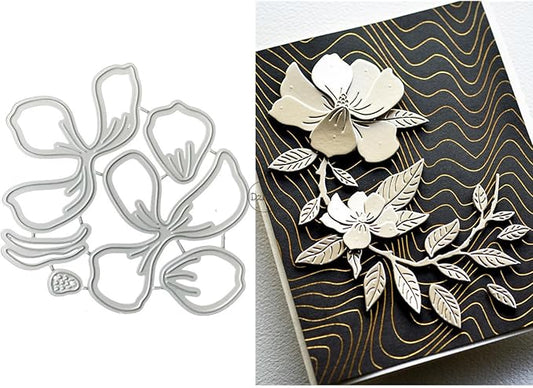 DzIxY Patchwork Peony Flowers Metal Cutting Dies for Card Making Kit Embossing Paper Die Cuts Set Scrapbook Stencils Supplies Machine Templates