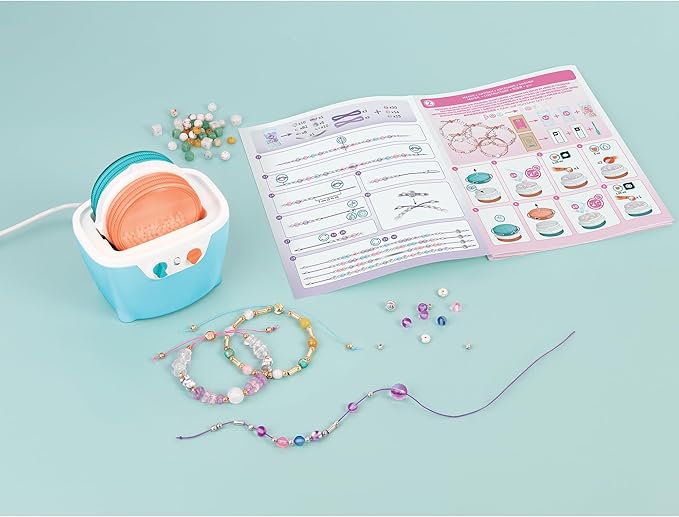 Make It Real: Rock Tumbler & Polish-Shine Bead Tumbler – 327pc Jewelry Craft Kit, Natural Stone Polishing Machine, Create 8 Bead Bracelets, Tweens-Girls-Kids 8+