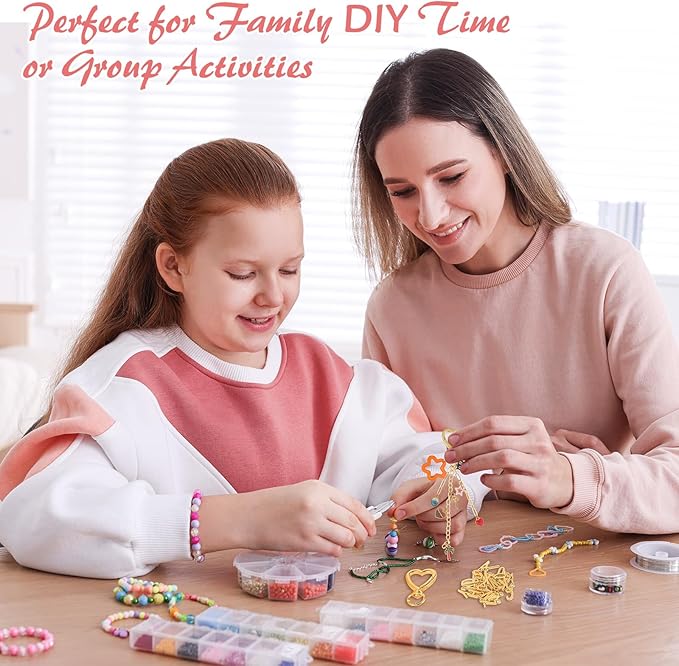 Ecoofor Keychain Making Kit 354pcs - Bag Charm Kit with 136 Charms, 25 Extender Chains, 20 Keychain Clips, Beading Accessories ＆ Jewelry Pliers - DIY Crafting and Jewelry Making for Adults & Kids