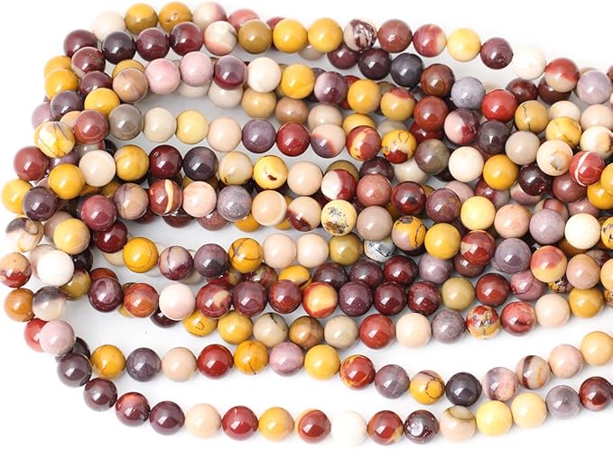 45PCS 8mm Natural Moonkaite Jasper Gemstone Round Loose Beads for Jewelry Making DIY Handmade 1 Strand 15"