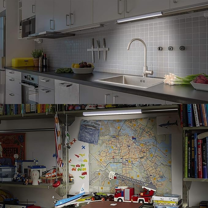Kitchen Lights Closet Lights LED Light Bar Under Counter Light Fixtures with USB Powered LED Light Bar for Room Under Counter Lighting Work Tables Student Dormitory
