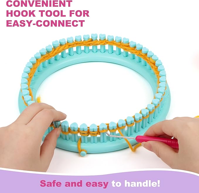 DPAPDI Knitting Loom Hook & Tool with Ergonomic Plastic Handle (2 Pack)