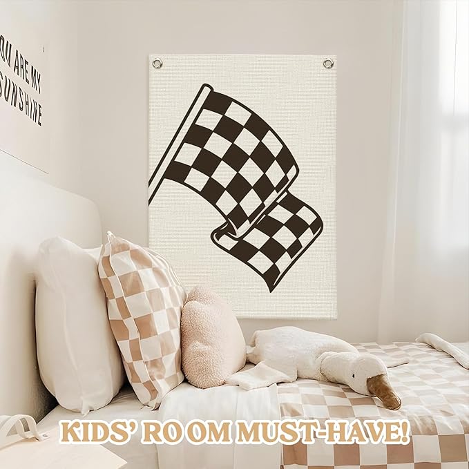 Toddler Boys Room Decor,Race Car Playroom Wall Decor for Kids Nursery Bedroom,Cars Bedroom Decor for Boys 18x25 Inch
