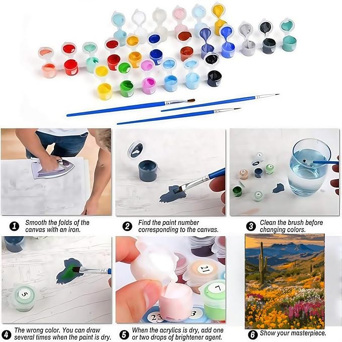 Paint by Numbers Kit for Adults, Birch Tree Landscape Adult Paint by Number Kits On Canvas, DIY Acrylic Oil Number Painting Kits for Beginners, Color by Number Adult for Home Wall Decor 16x20Inch
