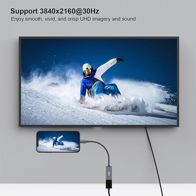 BENFEI 2 Pack USB C to HDMI Adapter 4K@60Hz, USB Type-C to HDMI Adapter [Thunderbolt 3/4/5 Compatible] with iPhone 15 Pro/Max, MacBook Pro/Air 2023, iPad Pro, iMac, S23, XPS 17, Surface Book