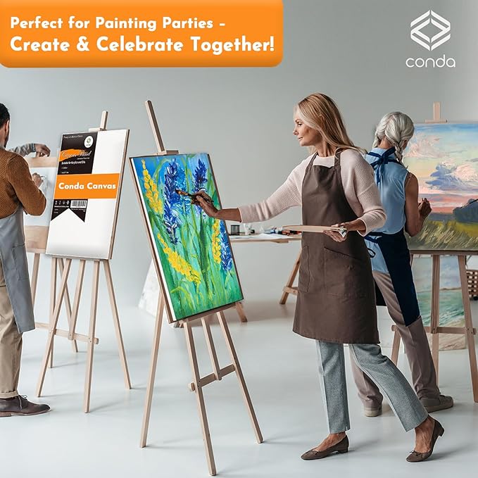 Canvases for Painting 8 x 10 inch, 40 Pack Value Bulk Blank White Canvas Boards, Primed, 100% Cotton, Acid Free Artist Canvas Panels for Painting Acrylics Watercolor & Oil