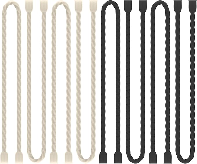 8PCS Silicone Cable Ties 12 Inch Reusable Twist Ties Steel-Core Cable Tie Straps Organizer All Purpose Bendable Cord Tie for Indoor Outdoor Bundling Holding Securing and Wrapping (Black White)