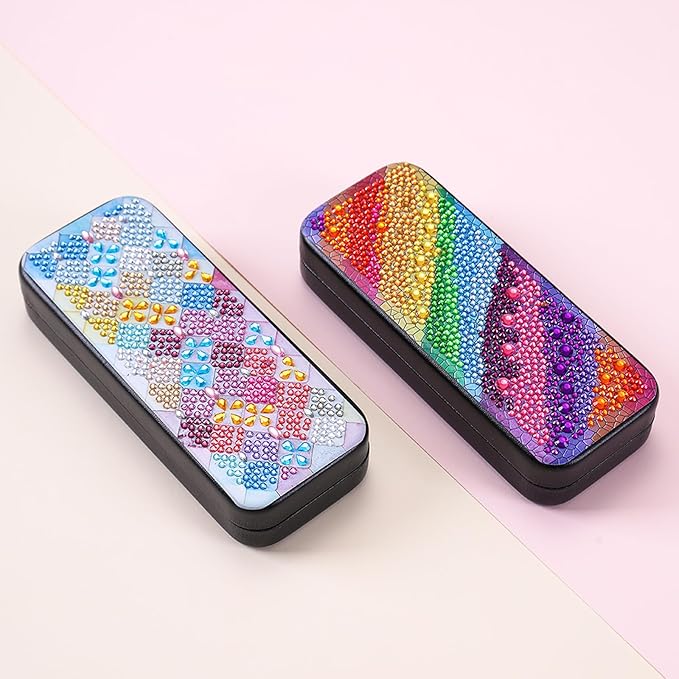 Leatrice Diamond Art Kits for Adults Small Diamond Painting Kits Diamond Dots Gem Art Painting DIY Eyeglasses Case with Special Shaped Rhinestone for Beginner Women
