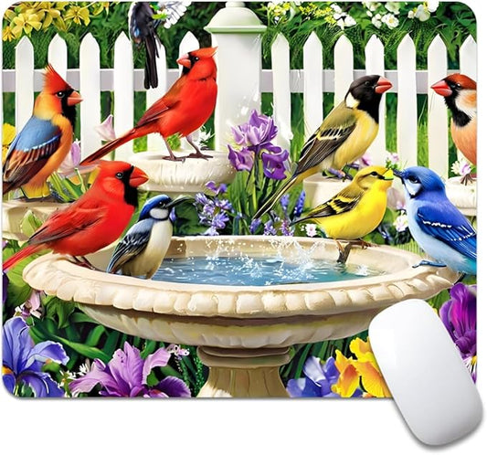Bird Texture Mouse pad, Square Waterproof and Anti Slip Mouse pad for Office laptops
