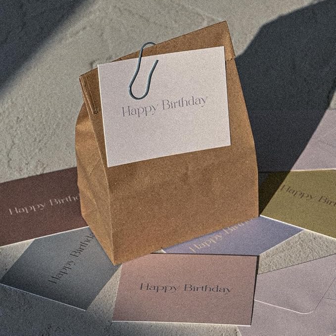 Monolike Day by Day Card, 108 Happy Birthday Classic - Mix 48 Mini Single cards, 24 envelopes Package