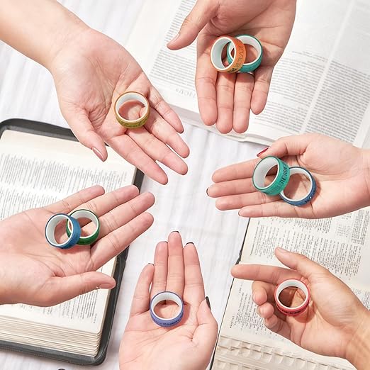 Janlaugh 24 Rolls Christian Washi Tape Gifts Bulk Religious Inspirational Scripture Supplies Bible Verse Tape for Bible Study Journaling Crafting Christmas Stocking Stuffers Gift(Rainbow)
