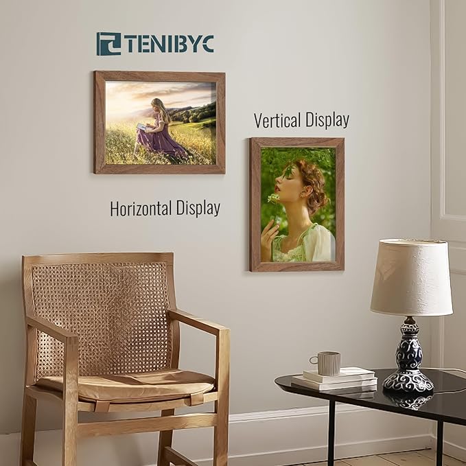 Picture Frame 4 Pack - Solid Wood Poster Photo Frame - Woodgrain Series - Room, Office, Gallery, Studio Display - Wall Hanging