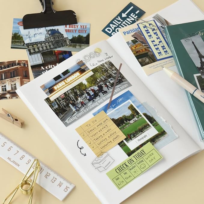Monolike Capture The Life Sticker Pack - Paris (102Pcs) - Variety Pack, Journal, Scrapbook, Waterproof, Fancy Sticker
