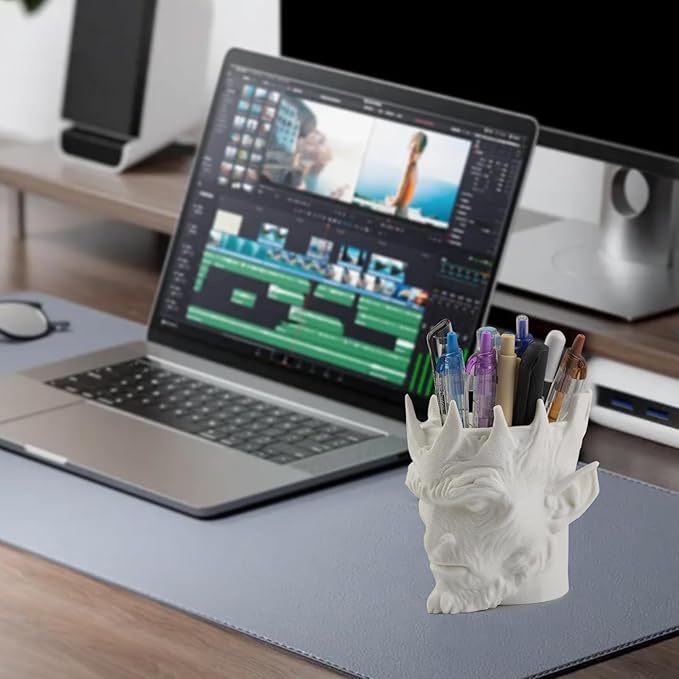 Creavie Cool King Pen Pencil Holder, Multifunctional Stationery Pen Holder Makeup Brush Holder Kitchen Storage Cup