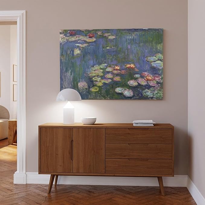40+ Monet Famous Print Posters Water Lilies2 by Claude Monet Impressionism Poster Print for Room Aesthetics Canvas Wall Art Print Unframe 20×30inch(50×75cm)