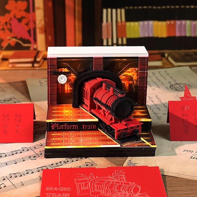 Time Piece Calendar 2026,3D Tree Tear-Away Memo Pad Creative Desk Calendars,3D Notepad Paper Carving Art Sticky Notes,3D Calendar 2026 Suitable for Room and Office Desktop Decoration