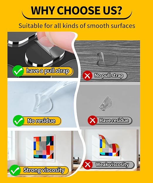 Upgraded Removable Mounting Putty with Pull Tab, Double Sided Adhesive Dots, No Trace Tape Sticky Tack Dots for Picture Crafts, 320 Pcs 0.31" x 0.51"