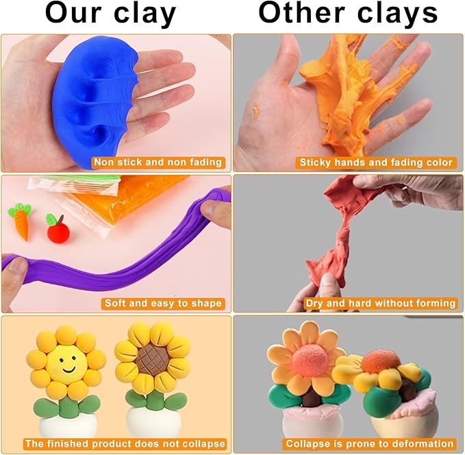 Air Dry Clay, 108 Packs Colored Foam Clay, Molding Clay, Crafting Clay, Moldable Foam Clay Super Light Weight Air Dry Clay Perfect Clay for Arts Crafts