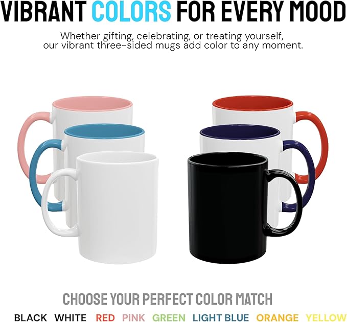 Personalized Coffee Mug – Custom Photo, Text, or Logo Ceramic Mug Tea Cup | Taza Personalizada with Picture or Message | Customized Gift Idea for Men & Women, Mom, Dad, Friends - White | 15oz