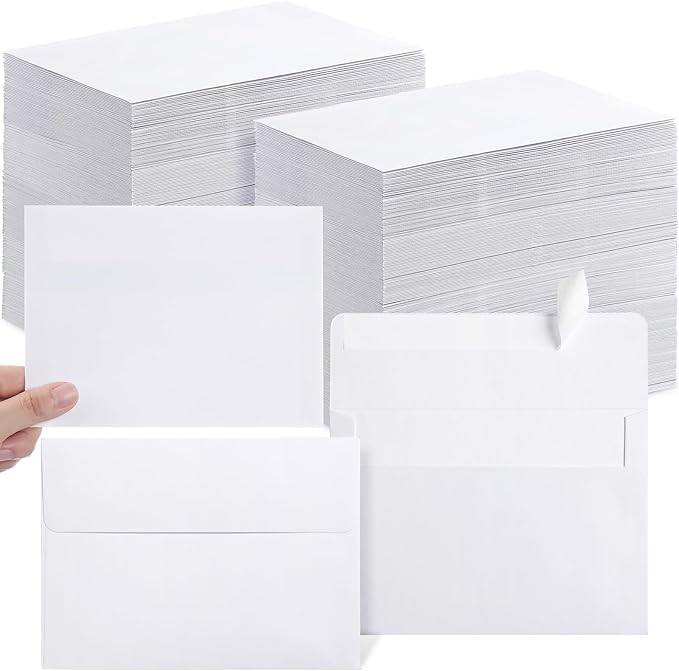 Fainne 1200 Pcs White Envelopes Self Adhesive Printable Envelope Bulk for Invitation, Wedding, Baby Shower, Photography, Thank Note, Postcard, Greeting Card, Mailing, Graduation (A2 5.75 x 4.375 Inch)