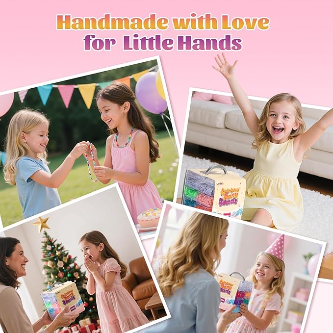 Umikk 4800Pcs Pony Beads Bracelet Making Kit, 17 Colors Beads for Jewelry Making Friendship Bracelets Hair Braids Crafts Gifts for Ages Over 6 Years (Stack Boxed)