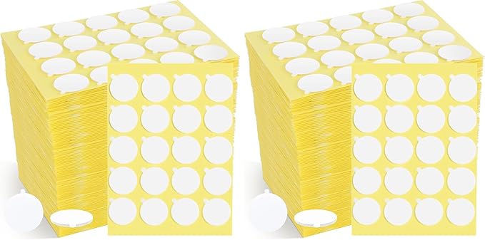 1200PCS Candle Wicks for Candle Making, Candle Wick Stickers, Heat Resistance Double-Sided Stickers with The Little ”Tail “, Stickers for Candle Making (Pack of 2)