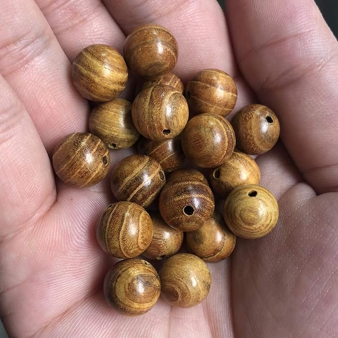CarpenterC 500pcs 10mm Gorgeous Natural Round Polished Rosewood Loose Beads for Jewelry Making DIY Handmade Crafts
