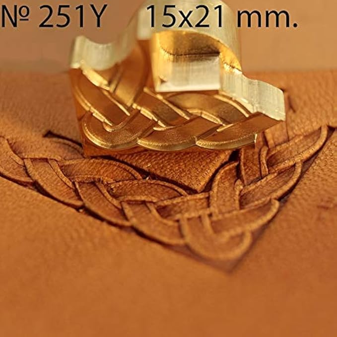 DandS ltd Leather Stamp Tool, Knitting, Professional Metal Craft Tool for Leatherworking, Embossing, Carving & Stamping Projects, Belts, Wallets & DIY, Compatible with Mallet, #251Y