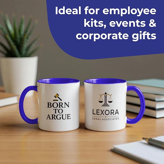 Personalized Mug, Custom Ceramic Mug with Photo and Text, 11oz, Pack of 1, Glossy Coffee Cup, Perfect for Christmas, Secret Santa or as Holiday Gift for Family or Friends, White/Blue