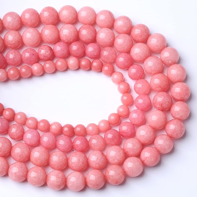 4MM 88PCS Natural Stone Pink Jade Beads Rhodochrosite Chalcedony Beads for Jewelry Making DIY Bracelet 1 Strand